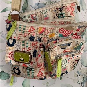 Lilly bloom Colorful Patterned Women's Bag full of pockets